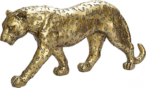 Estatua de guepardo para decoración del hogar, escultura de leopardo, resina, estatuilla de guepardo sentado, decoración de mesa para el hogar,
