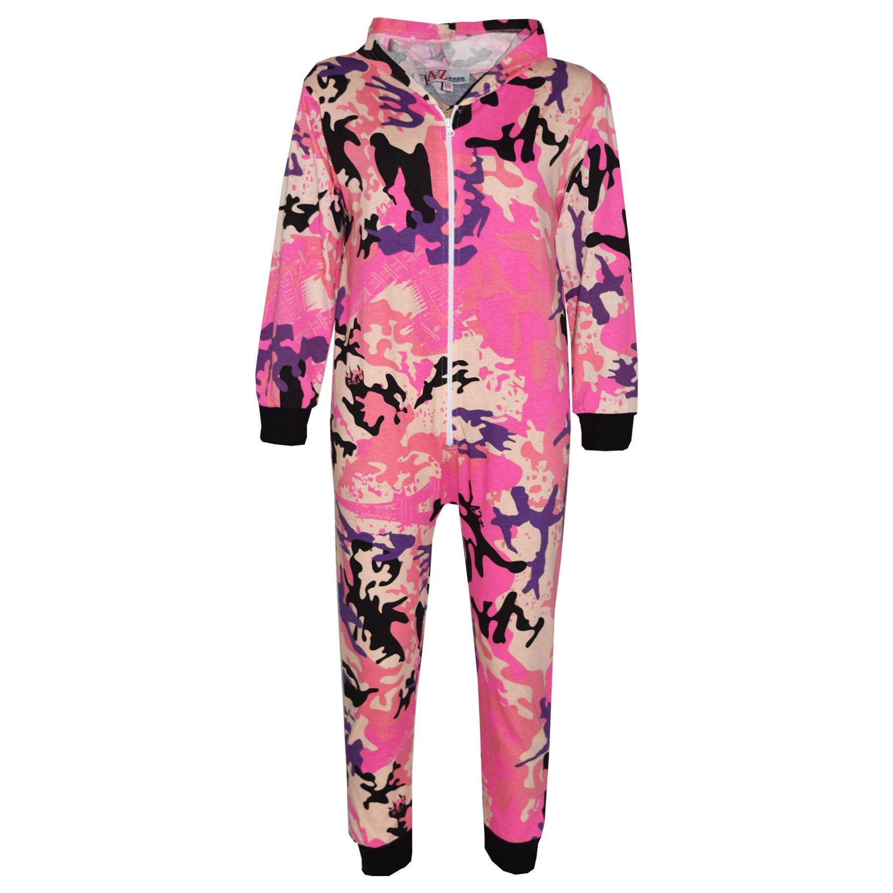 A2z 4 Kids Girls Baby Pink Overalls Cotton Camouflage - A2z Camo Onesie ._7-8