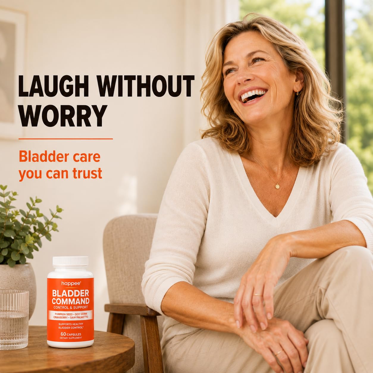 Happee Bladder Control Supplement Women & Men - Daily Bladder Support 60ct — Amazon image 6