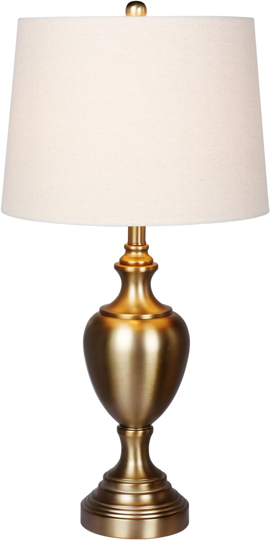 Cory Martin W-1566AG Urn with Pedestal Base Metal Table Lamp, 30", Plated Antique Gold