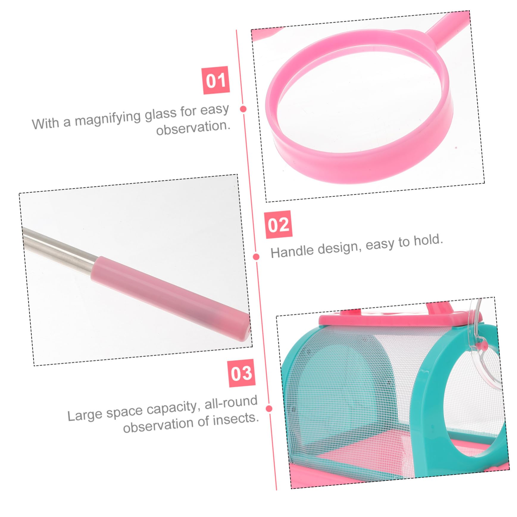 Kit de Captura de Exploración Exterior 1 Juego Rosa de Plástico