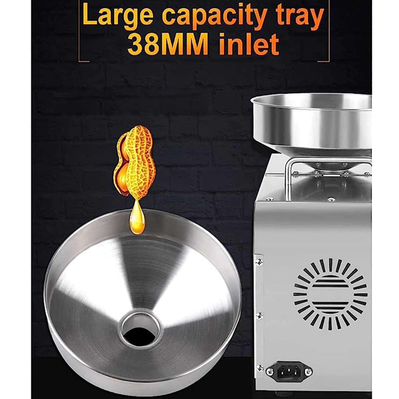Prensa Aceite Automática 610W - Oliva, Hueso, Sésamo, Cacahuete - Máquina de Extracción Caliente y Fría - Tornillo Prensa Doméstica