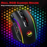 Redragon M901K RGB Fils MMO Jeu Mouse-12,400 DPI, 19 Boutons programmables, 8 * 2.4g Tuning de poids pour PC portable MOBA FPS - noir