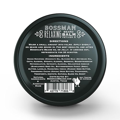 Miniatura 8 de Bossman Bálsamo relajante para barba - Crema domadora, espesante, relajante y suavizante y producto para el cuidado de la barba, fabricado en