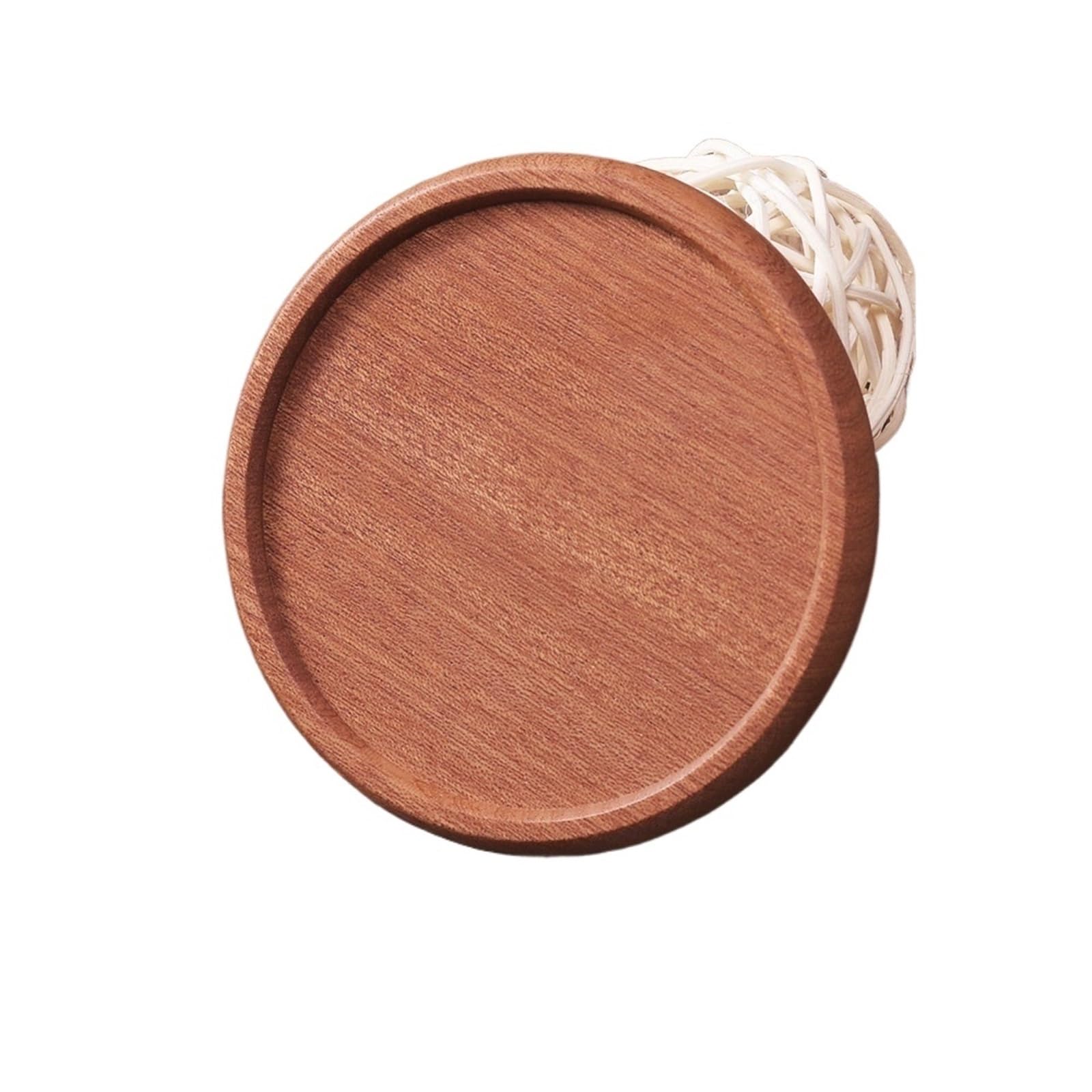 Wooden Round Coasters 1Pc Walnut Wooden Tea Coffee Cup Coaster Placemat