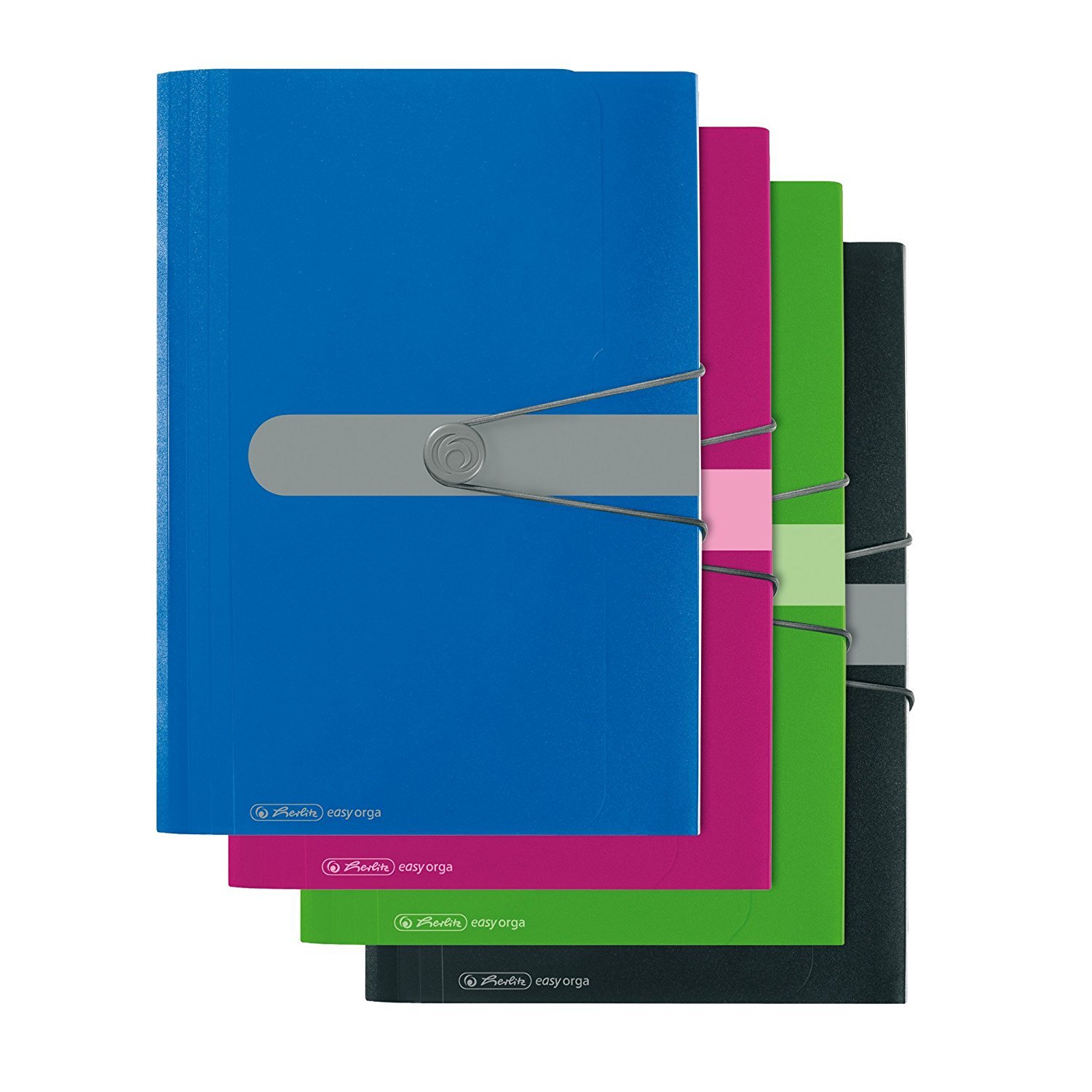 5 Stück Herlitz 11208394 Fächermappe A4 PP 12 Fächer schwarz