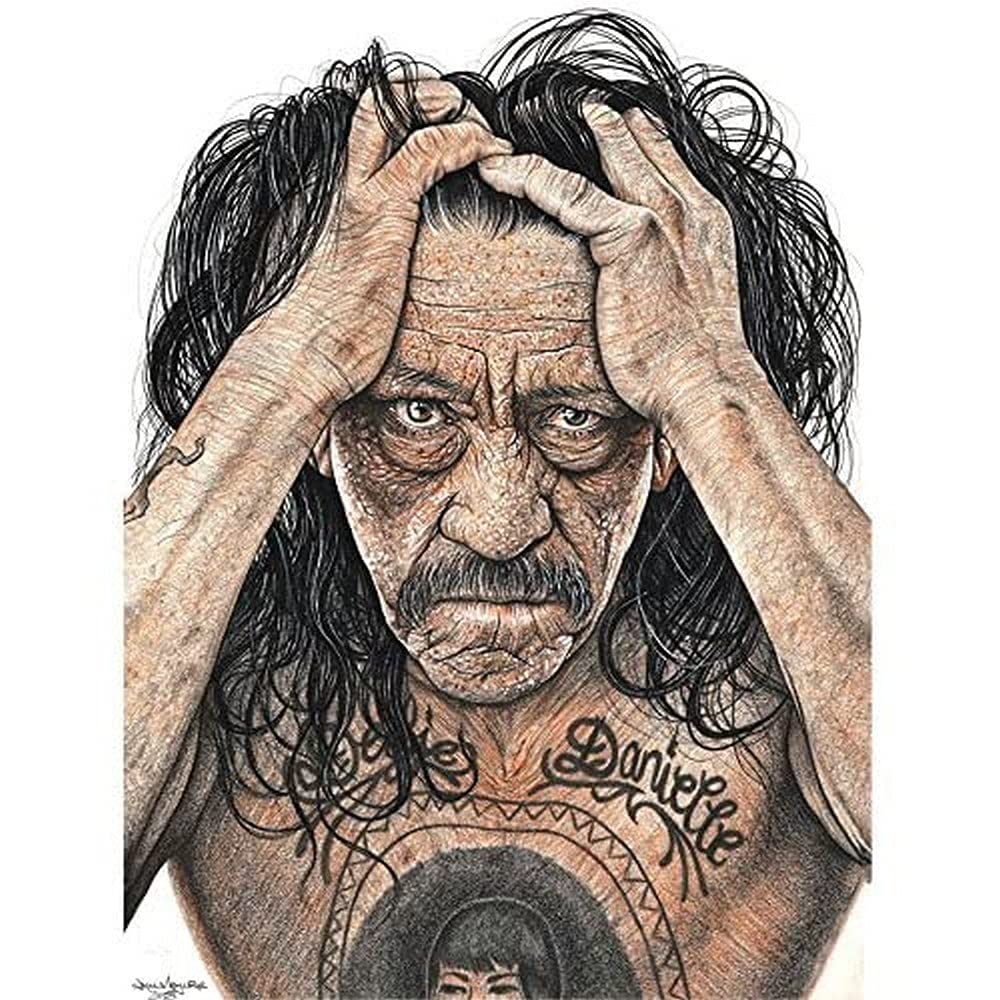 Wee Blue Coo Wayne Maguire Tattooed Danny Trejo Inked Ikon Canvas Art Print