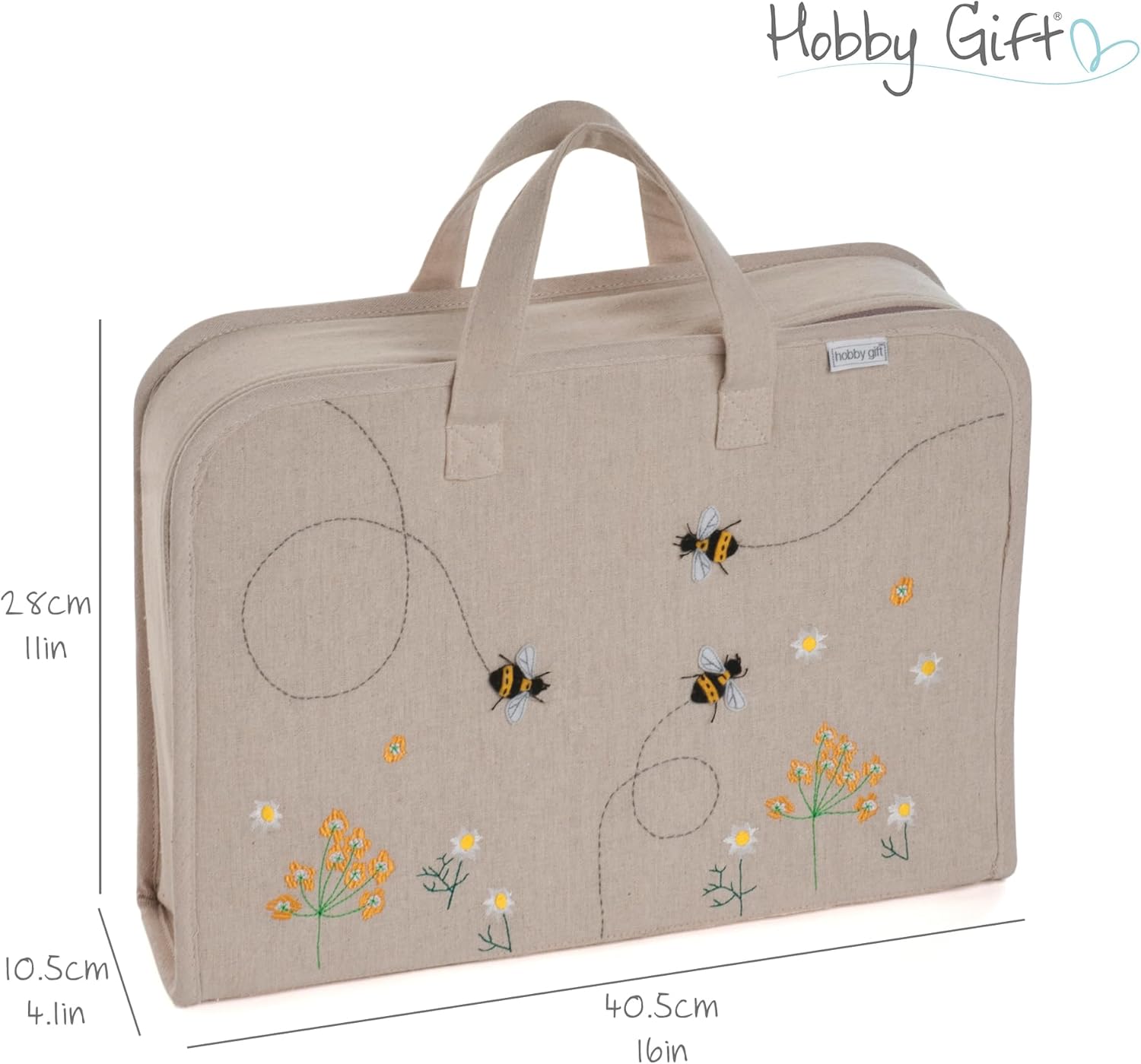 Hobby Gift Project Case Sewing and Yarn Storage Bag with Handles Internal Pockets and Organiser Inserts for Knitting Crochet Craft Classes and Travel