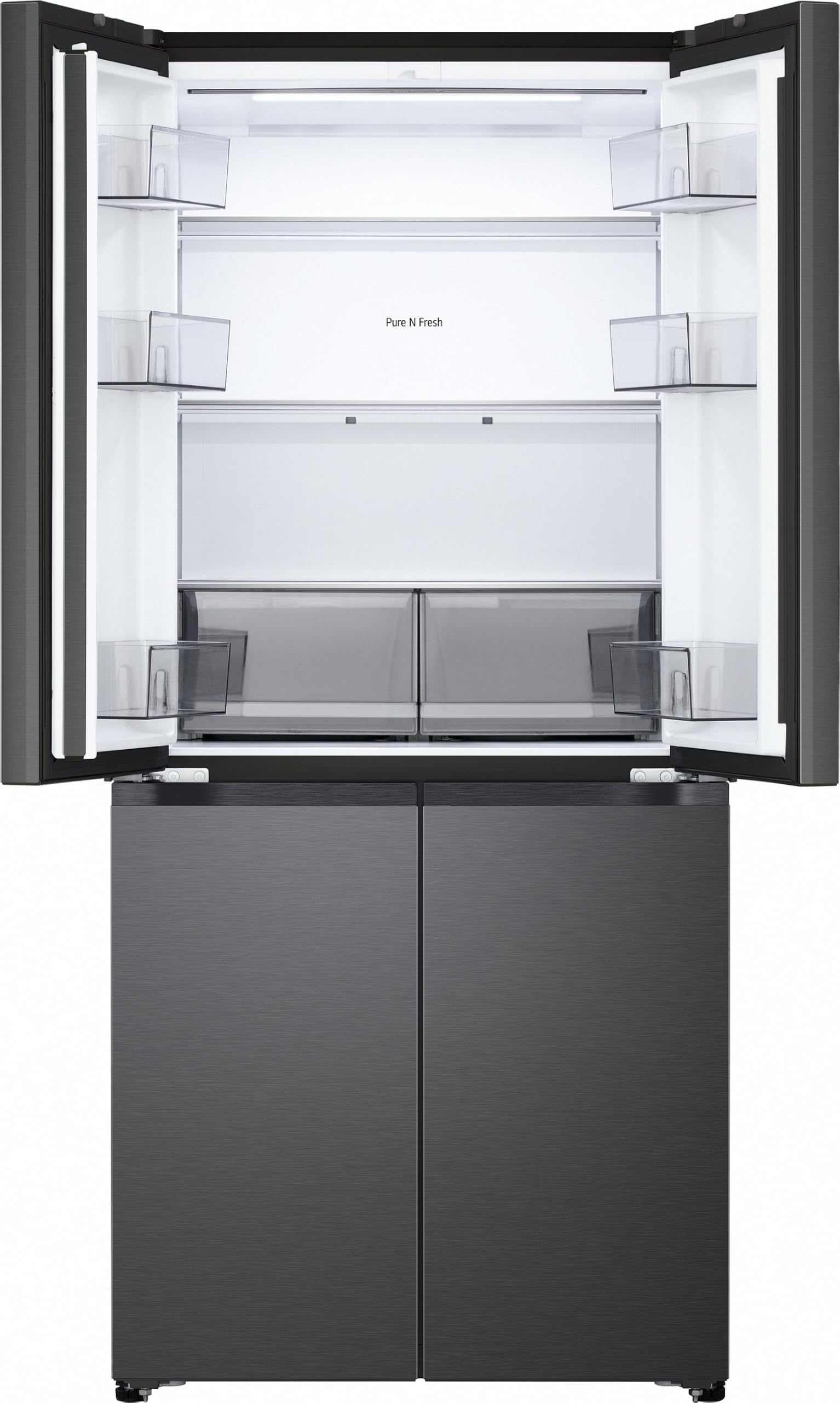 LG GMBS30SDEP SLIM Fit&Max Multi-Door Kühlschrank mit Gefrierfach (580 L, Energieklasse D) vollintegrierbar oder freistehend, DoorCooling+, LinearCooling, Schwarz