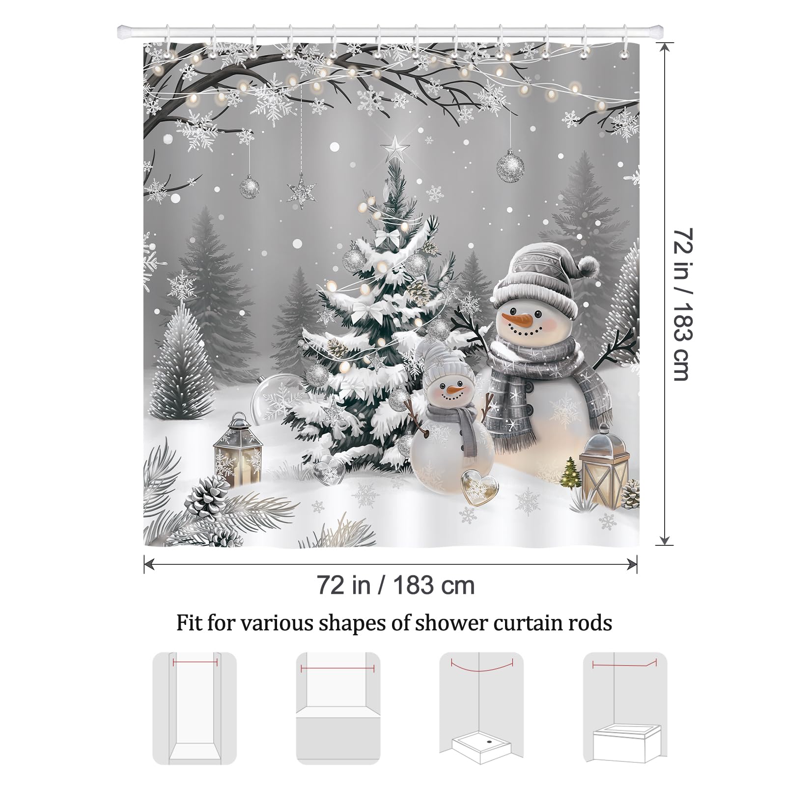 Kerstkaart kerststerren rood en wit