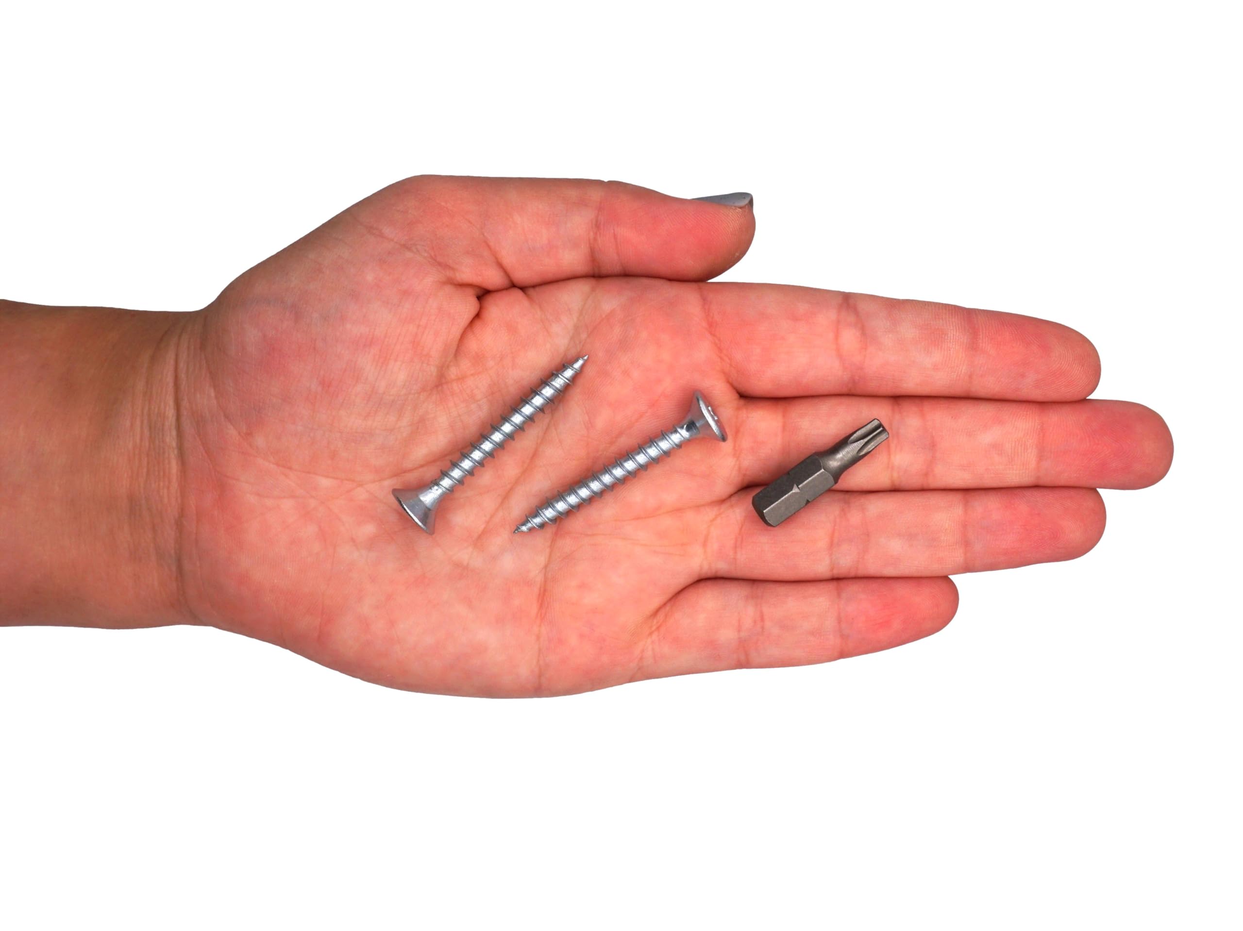 SKIR'CO (500 pz) Viti per legno in acciaio zincato 5,0 x 40 mm, testa Torx, testa svasata, viti per truciolare, completamente filettate