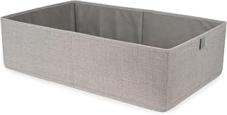 Compactor - Storage box made of Oxford fabric, grey, size L, 56 x 36 x 16.5 cm, foldable box with handle for clothes, bedding and accessories, organiser system for wardrobe and dressing room