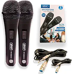 Microfone Com Fio Duplo Profissional Modelo KP-M0015