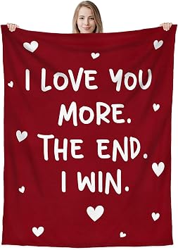 WRAPIX Anniversary Wedding Gifts for Him Her - Throw Blanket 60x80 in