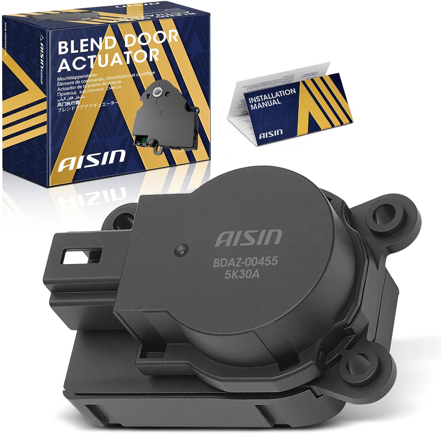 AISIN AFTERMARKET BDAZ-00455 HVAC Heater Blend Door Actuator - Compatible with Chevrolet Spark EV 14-16, Volt 11-15, Buick Encore 13-22, Encore GX 20-22 - Temperature Air Inlet Recirculation Mode