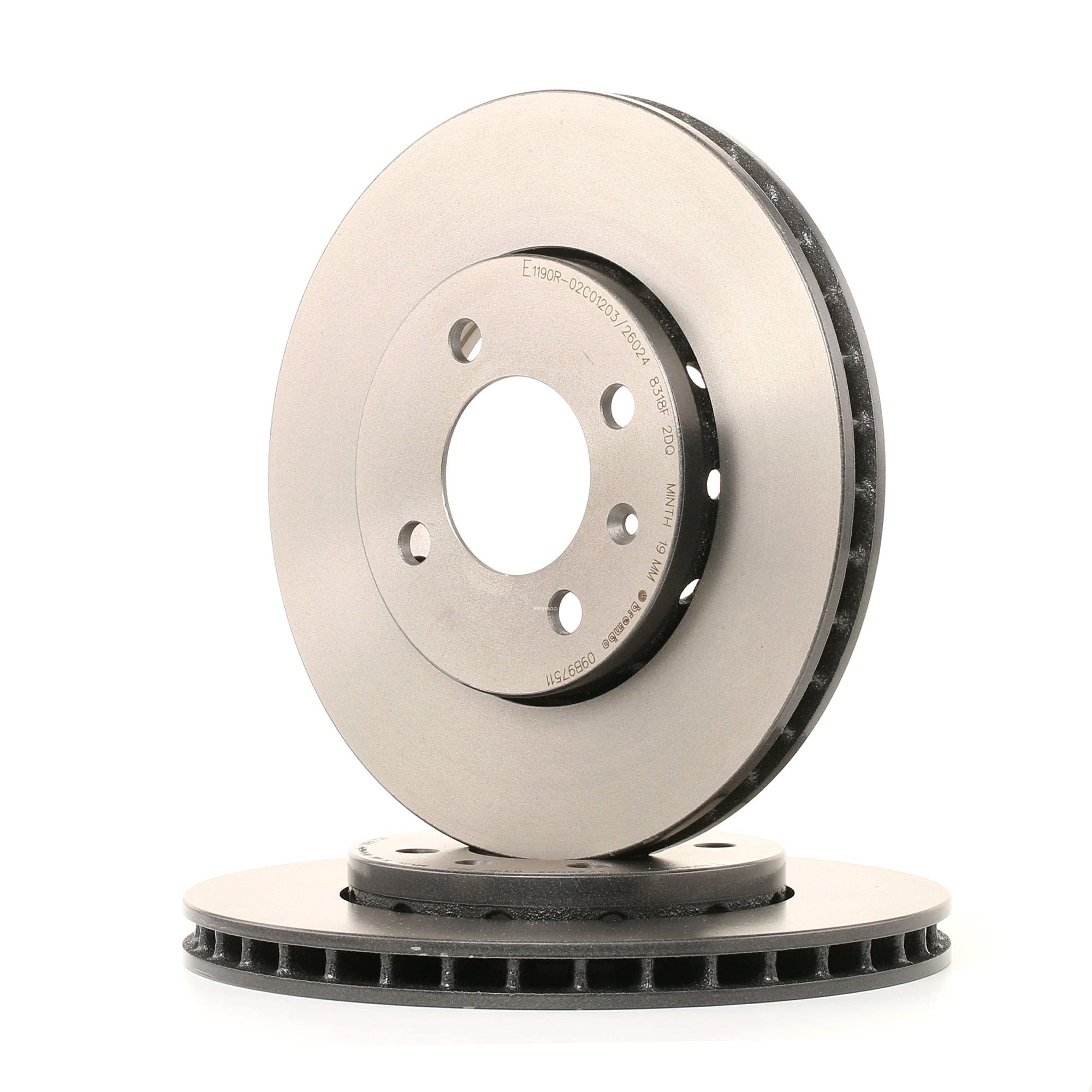 2x BREMBO Disco freno Anteriore Ø256mm Altezza: 37mm Spessore: 22mm ventilazione interna 09.B975.11 Compatibilità con VW up! Hatchback 121, 122, BL1, BL2 load up! Van 121, 122, BL1, BL2, SKODA, SEAT