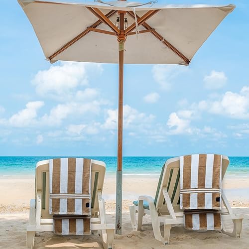 Miniatura 2 de Organix ICON Collection - Juego de 4 toallas de playa de alta calidad, (35 x 70 pulgadas), 100% algodón hilado en anillo de 500 GSM, ligeras y