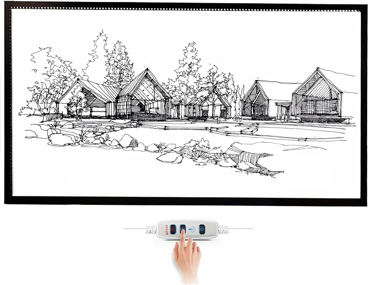 A1 A0 Caja de luz LED Tracer Caja de luz de rastreo de artesanía portátil ultrafina con cable de alimentación Brillo regulable Mesa de luz Tablero de copia para artistas que dibujan bocetos