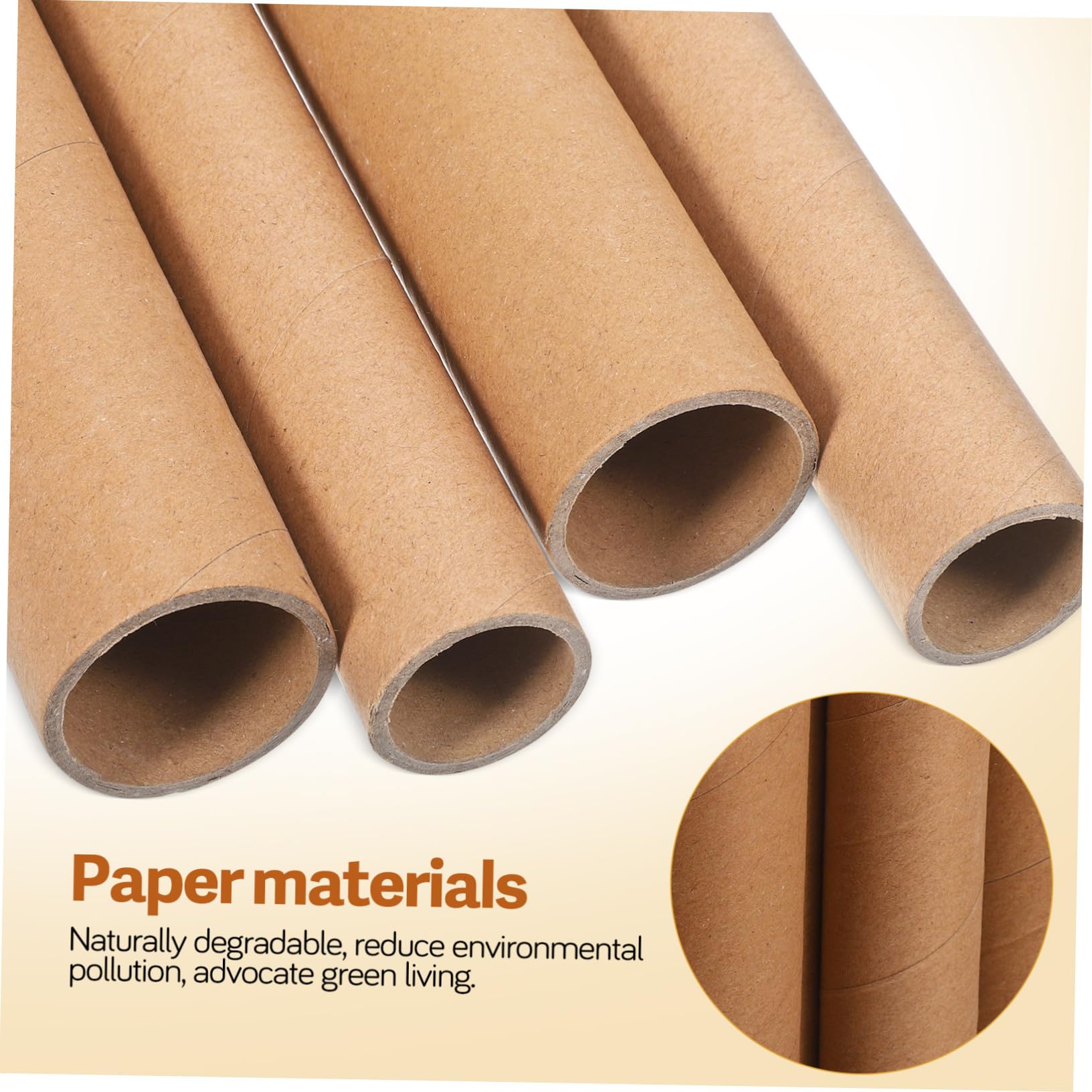 UPKOCH 20pièces Tubes Expédition Ronds Papier Kraft pour Organisation et Rangement de Petits Objets