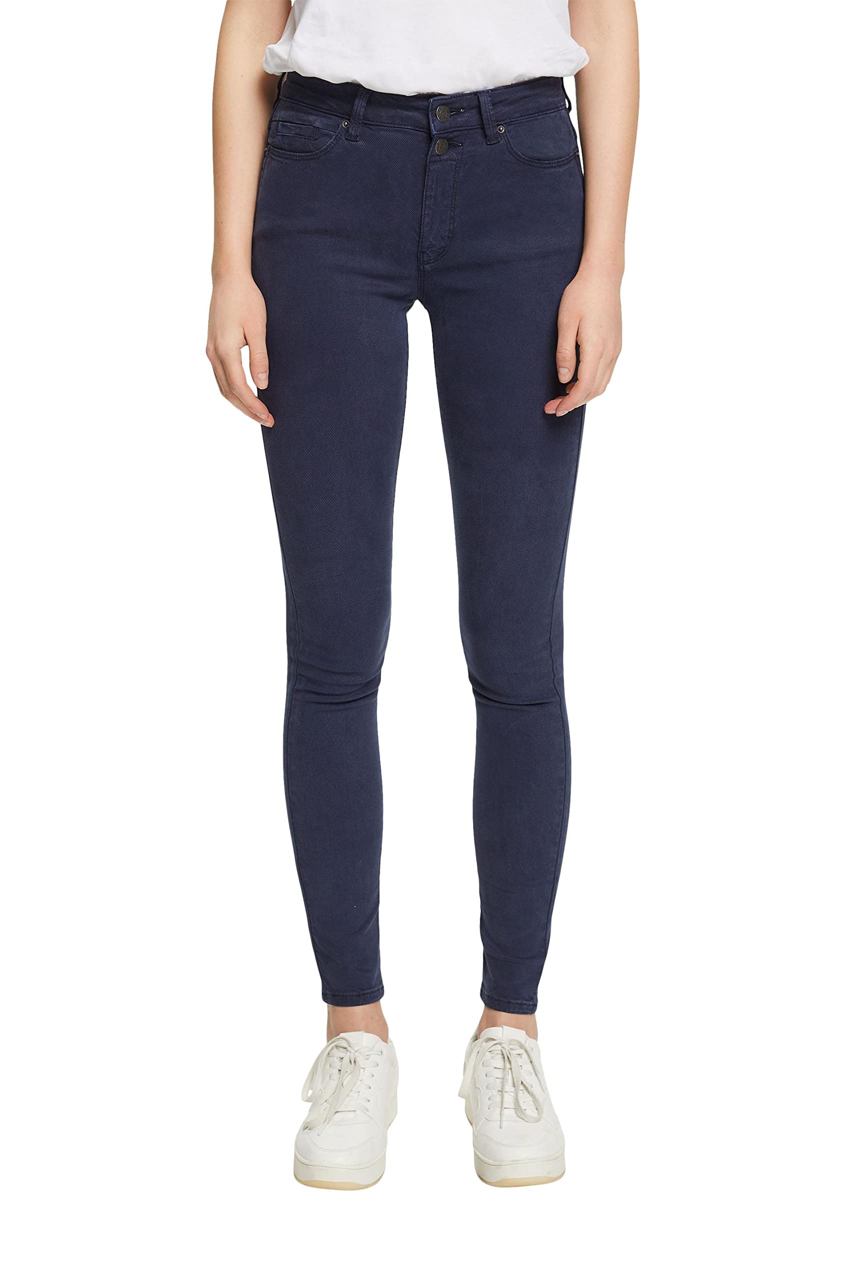 ESPRIT Women's 992EE1B347 Trousers, 400/NAVY, 31/32