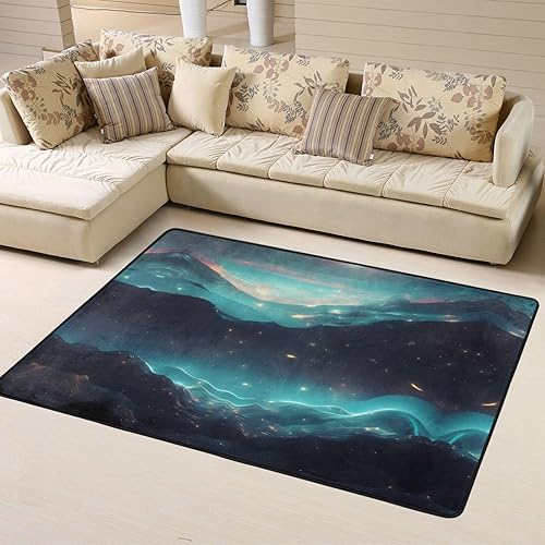 Miniatura 2 de Science Fiction Stars Strong Anti-Slip Doormat,Front Door Mat Outdoor Entrance,Printed Pattern Rug,Door Mat Funny,63 âœ– 48in