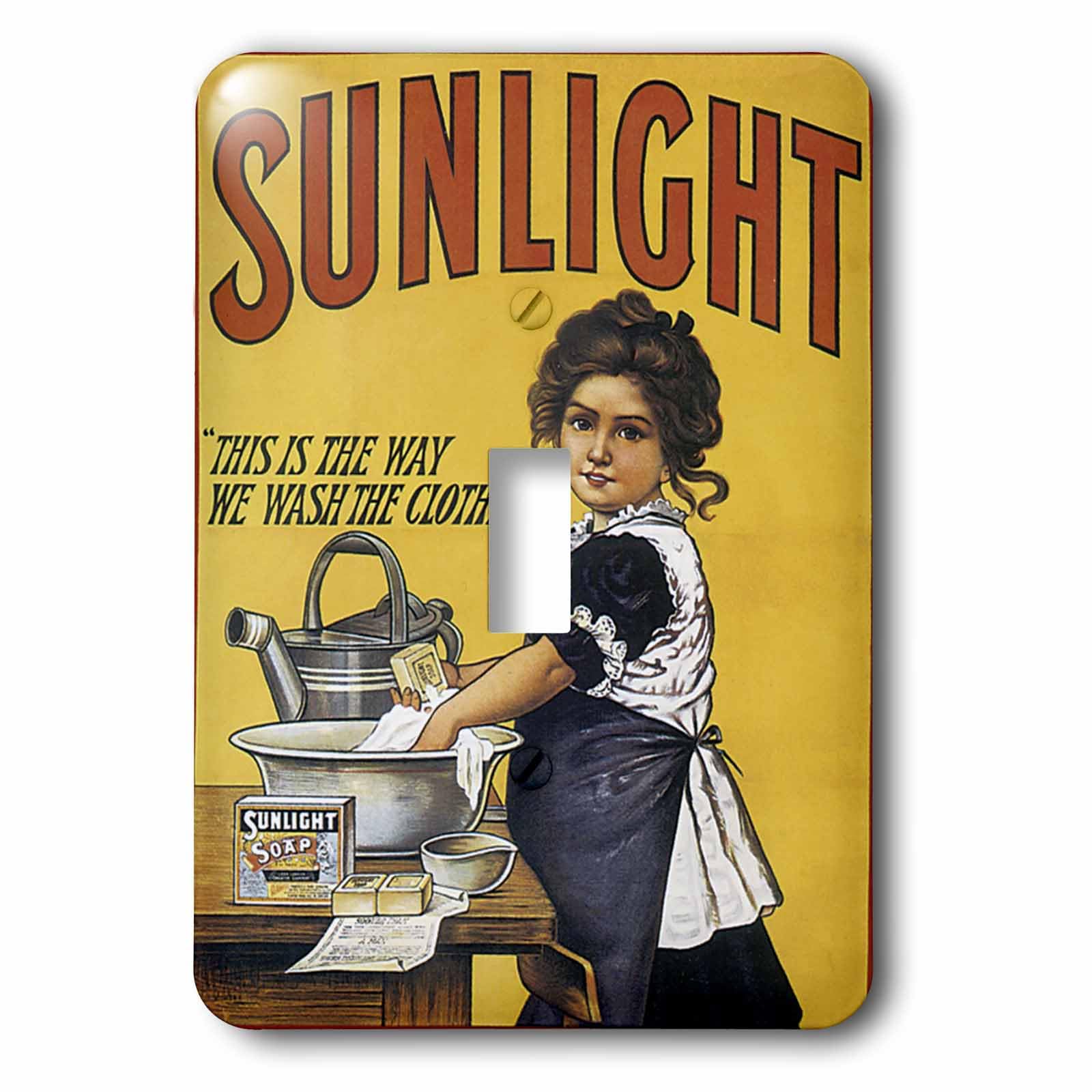 Savon à linge affiche vintage sur plaque interrupteur haut de gamme