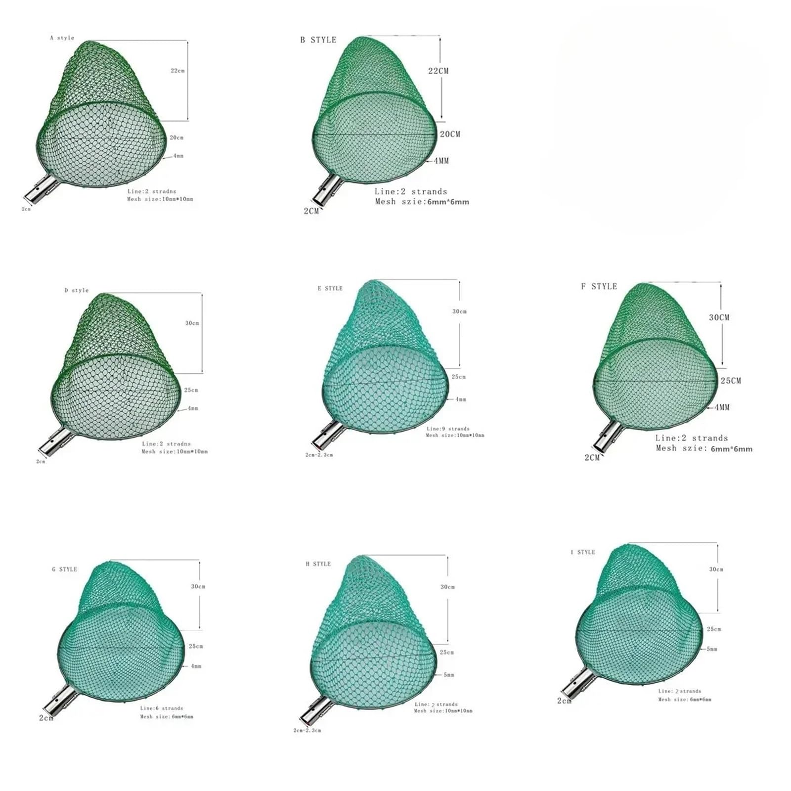Retino da Pesca Guadino della testa in acciaio inossidabile solido, piccola maglia, strumento for immersione, diametro 20 cm-35 cm per Pesci in Corsi d'acqua
