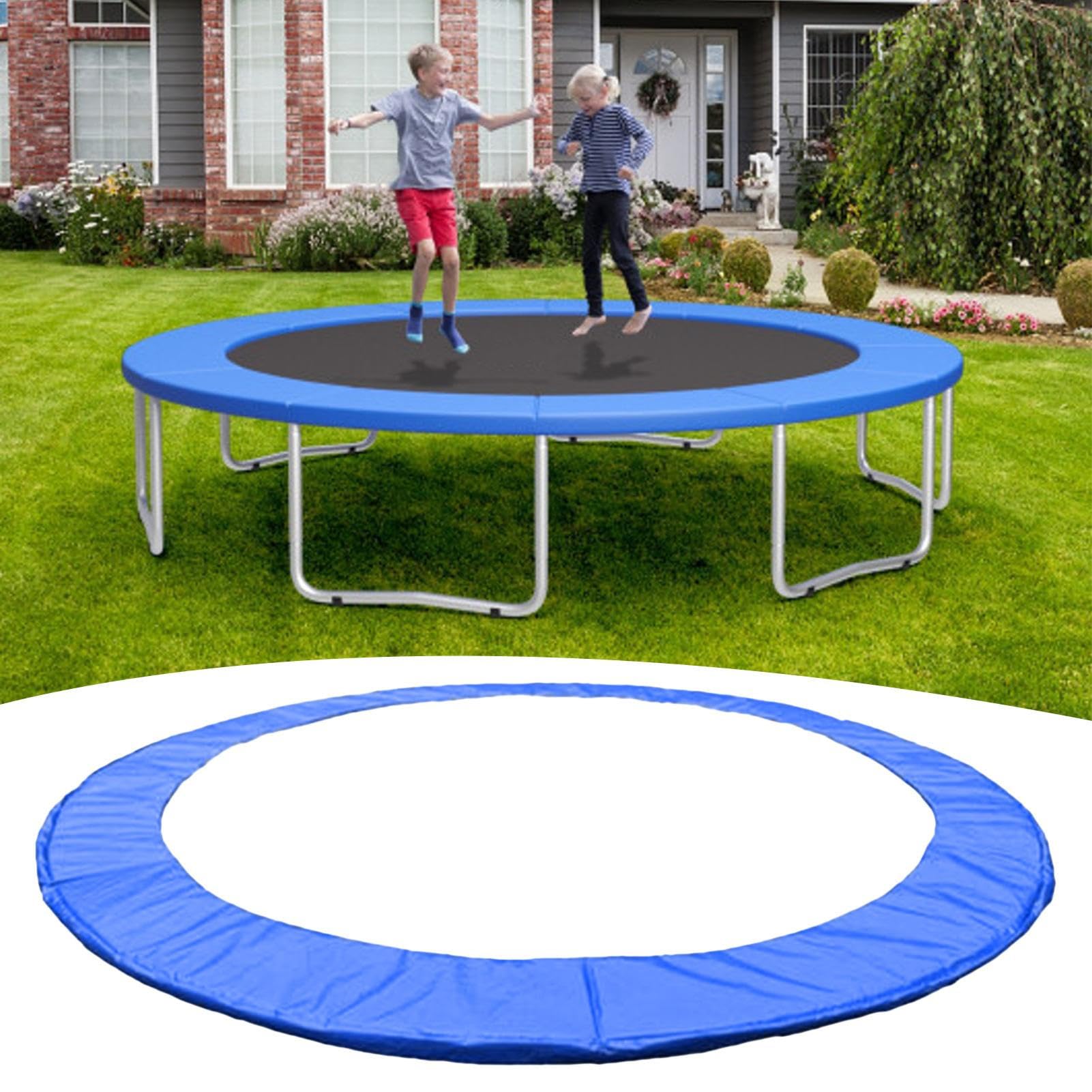 Trampolin Pad Ersatz, 8/10 Ft Surround Spring Foam Cover, Federabdeckung Trampolin Polsterung für Runde Rahmen, Kantenschutz, wasserdichte Trampoline Ersatzmatte für runde Rahmen