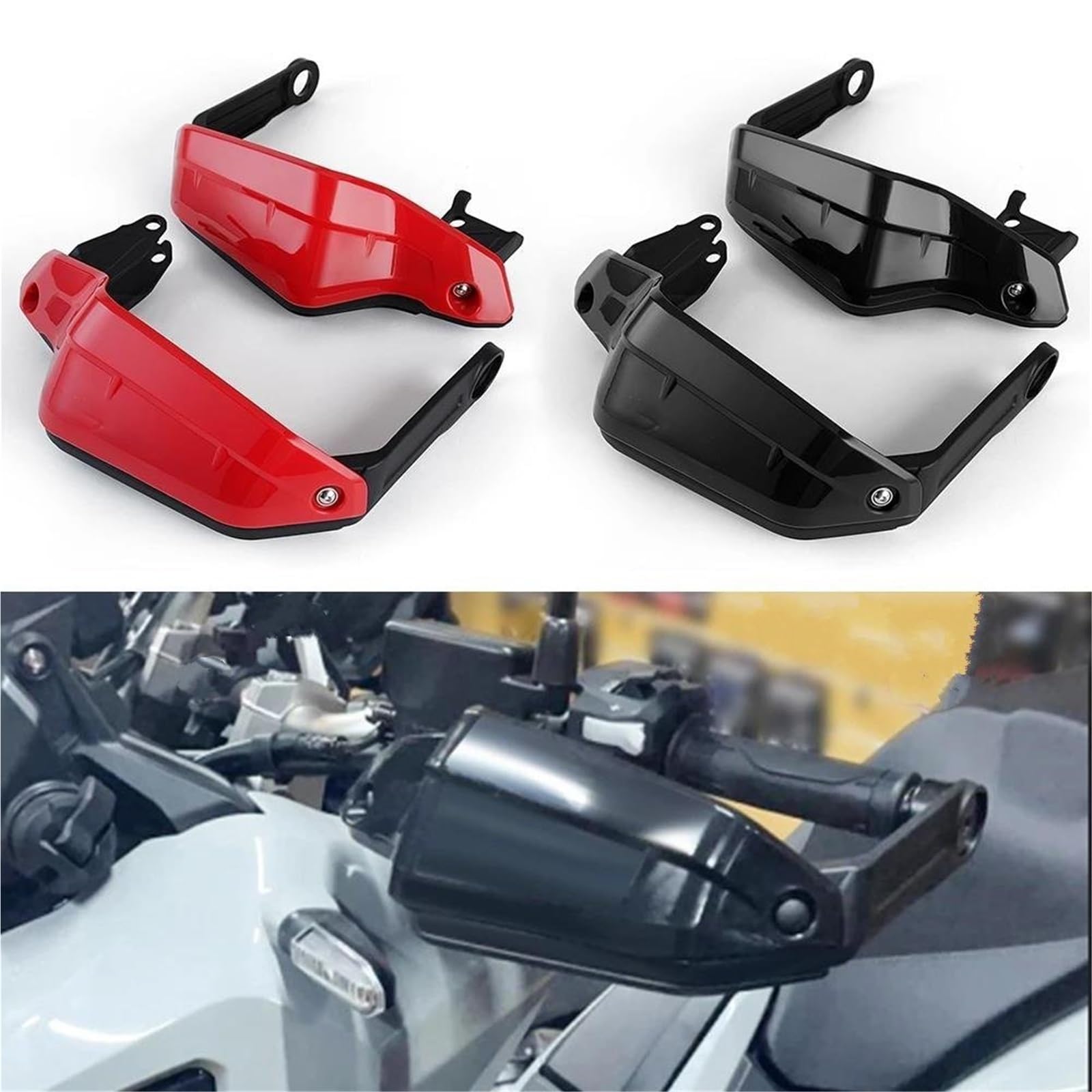 Paramani Moto Paramani per Manubrio Moto Protezione Scudo per H&Onda CRF 1100 L CRF1100L Africa Twin ADV Sports 2020-2024 Paramani Copertura Antivento(Bianco)
