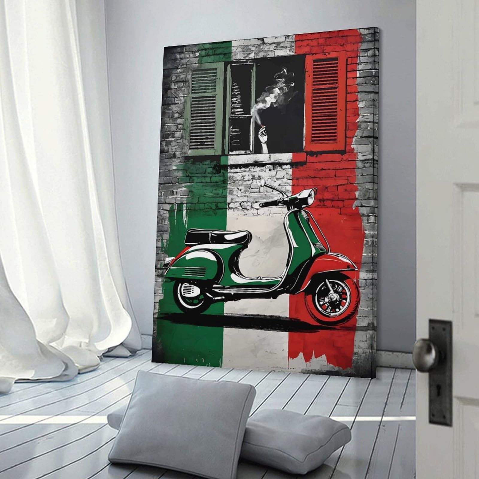 Junmoney Italian Art Home Decor Wall Art 08x12inch(20x30cm), for Office, Study Or Home Workspace, Home Office Artwork with Decorative Appeal