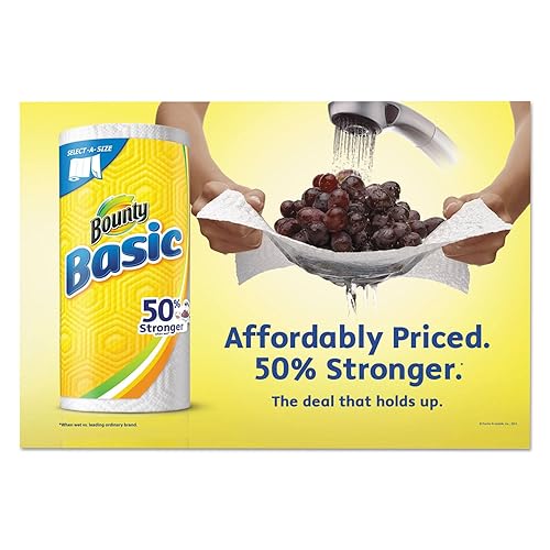 Miniatura 3 de Bounty 92976Basic Toallas de papel, 10.19" x 10.98," 1-Ply, color blanco (Pack de 30)