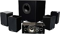 Energy Take Classic 5.1 Home Theater System - 200W Subwoofer, Gloss Black Satellites, CSM Tech for Immersive Surround Sound