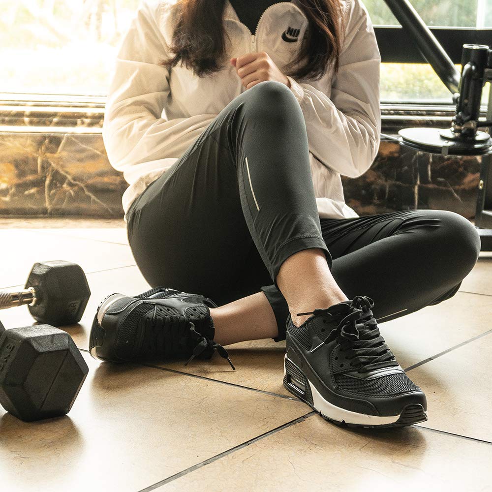 Hitmars Scarpe Running Uomo Donna Donna Ginnastica Sneaker Leggere Traspirante Outdoor Sportive Calzature da Corsa Pallavolo Tennis Nero Verde Bianco Rosa Giallo EU36-EU47