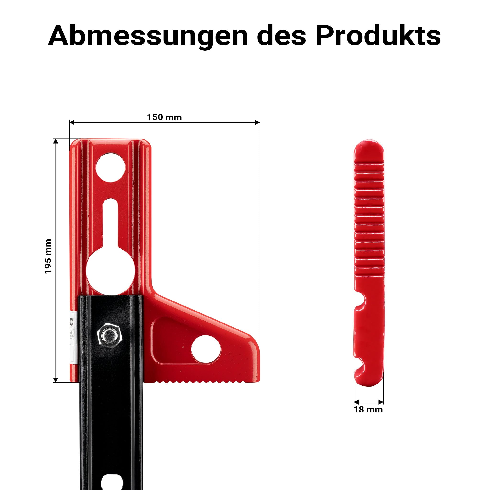 Wiltec Farm Jack obere Klemme, Wagenheber Schelle, Farm Jack Zubehör robuste Stahlkonstruktion, Top Clamp für sichere Hebe- und Windeeinsätze