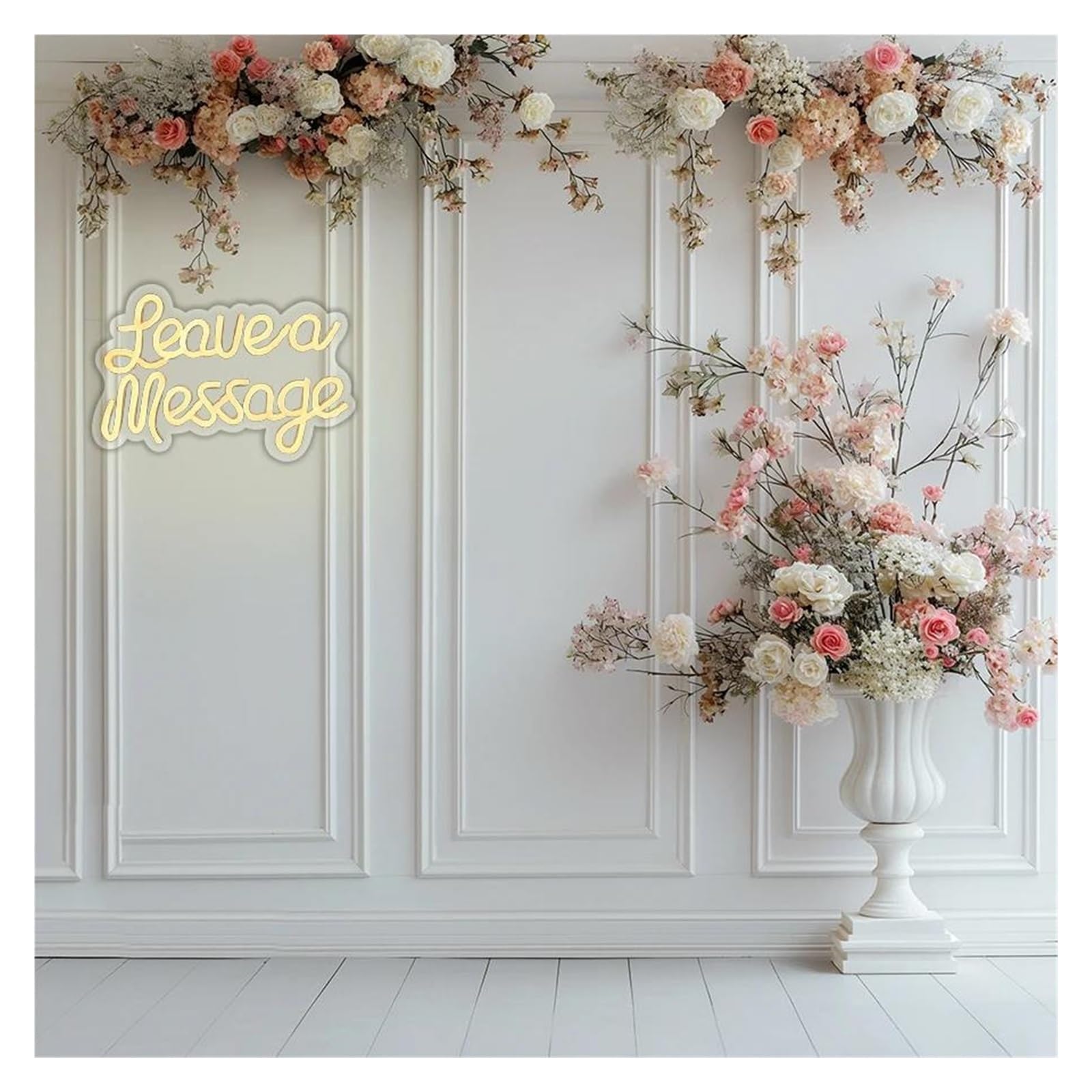 Decoración Lámparas Leave A Message Letrero De Neón Regulable Para Mesa De Escritorio De Negocios Recepción De Boda Bar De Bienvenida Tienda Mensajes Decoración 35cmx24cm
