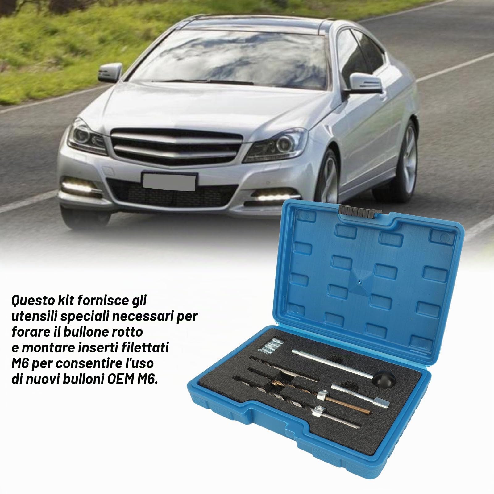 Kit Riparazione Della Filettatura Bullone Bloccaggio Dell'Iniettore, Sostituzione Riparazione Perni Metallici 10 Pezzi per Motori Cdi, Strumento Parti Automobilistiche