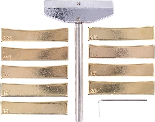 Miniatura 1 de XtremeAmazing Juego de 11 inserciones de radián de latón para diapasón de guitarra eléctrica y acústica