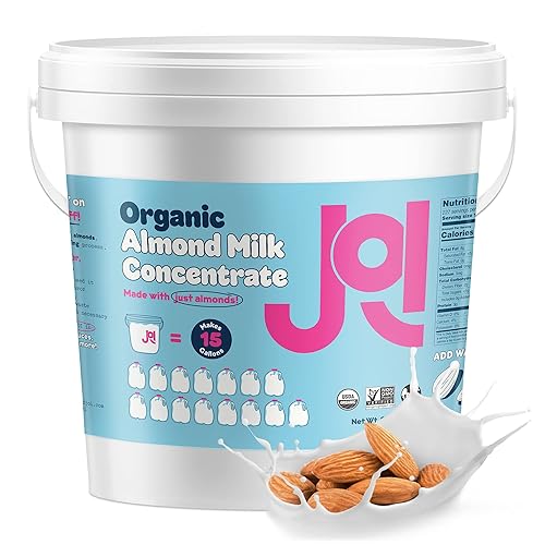 JOI - Concentrado de leche de almendras orgánicas, 228 porciones, vegano, kosher, estable, apto para dieta cetogénica y sin gluten, úsalo para crema