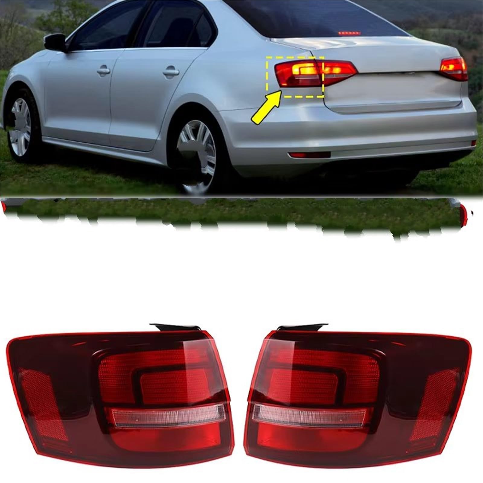 Coche Faro Trasero Compatible Con VW Para Jetta Versión EE. UU. 2015 2016 2017 2018 Accesorios Para La Carcasa De Luz Indicadora Señal Trasera Y Freno