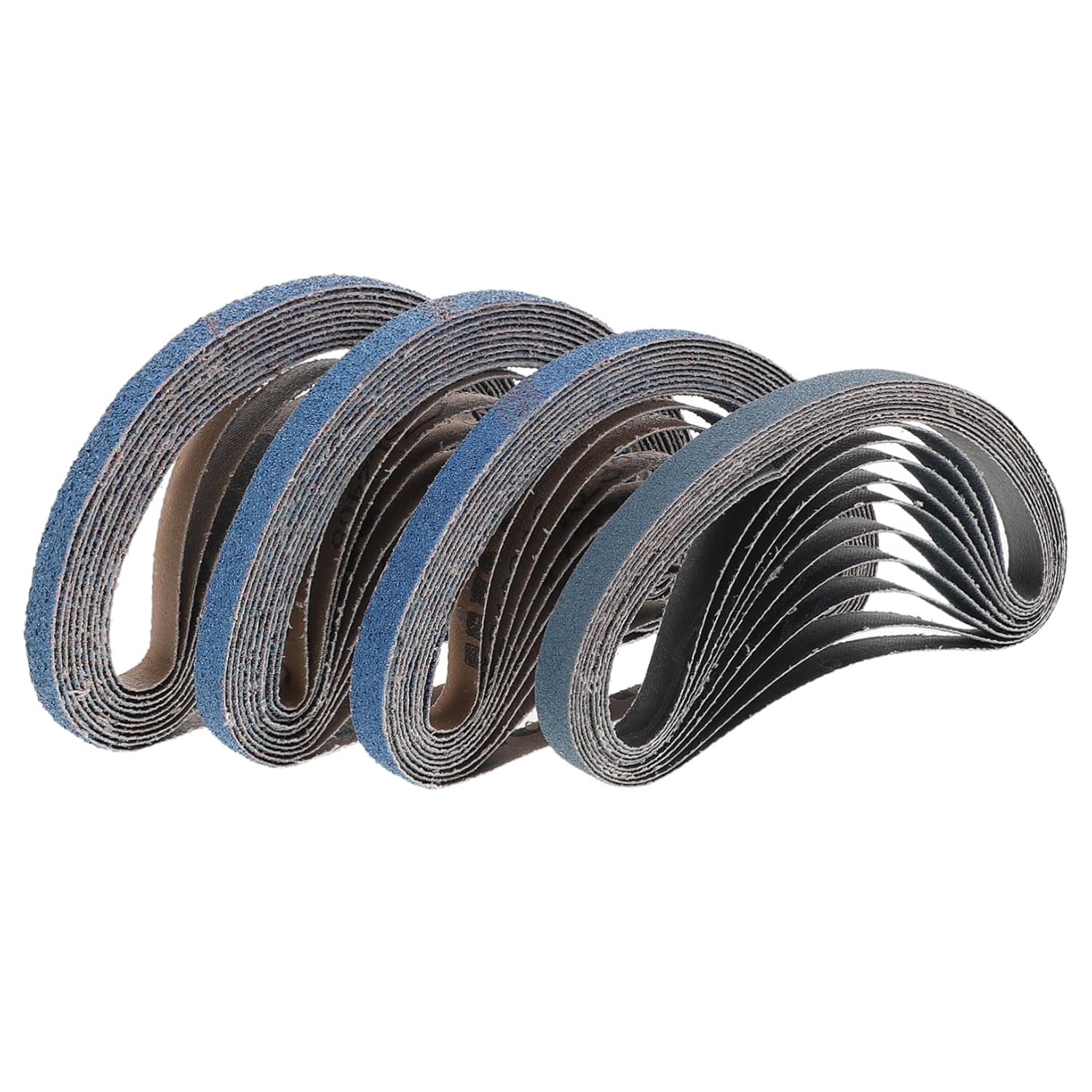 Veemoon 40pcs Polishing Sanding Belts Grits for Metal Finishing Zirconia Sandpaper for Efficient Grinding and Polishing Tasks