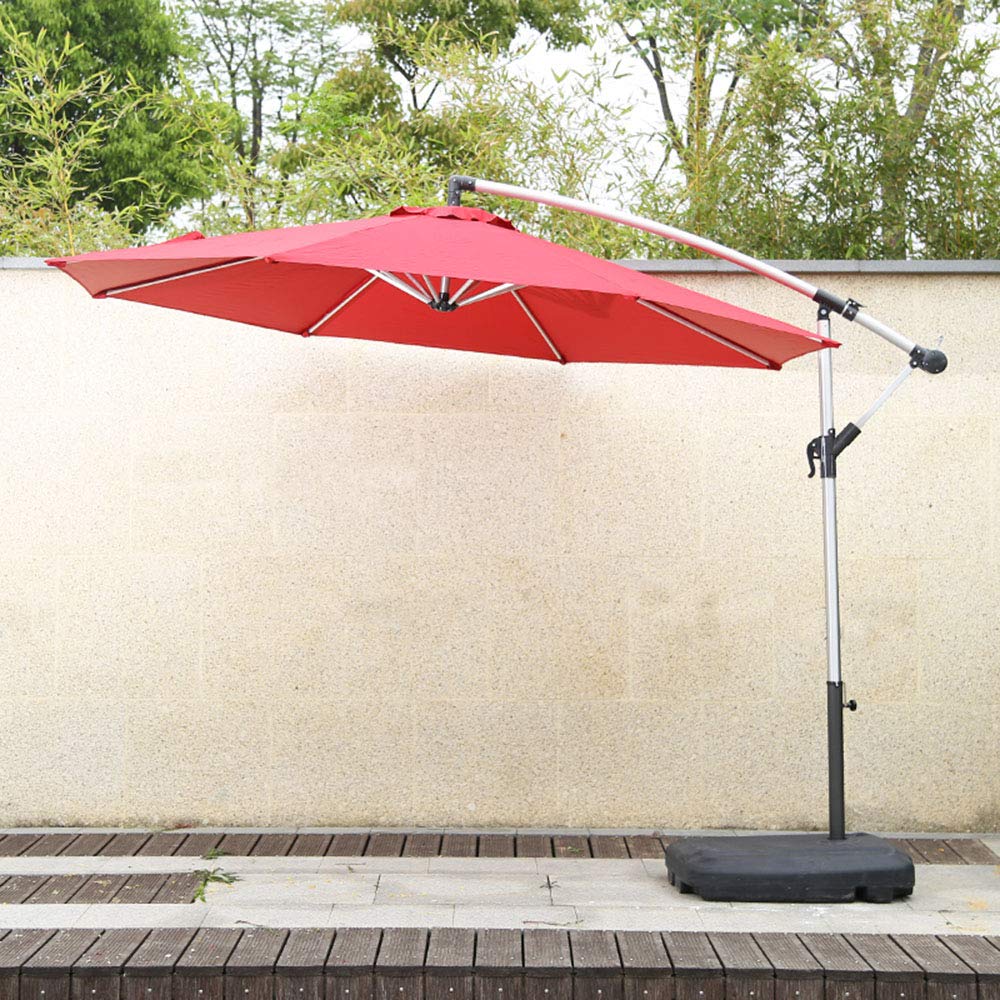 Parasol rzymski w stylu europejskim Parasol ogrodowy z korbą ręczną Aluminiowa markiza Nadaje się do plaży Basen Dziedziniec Taras Składany parasol zewnętrzny(KHAKI)