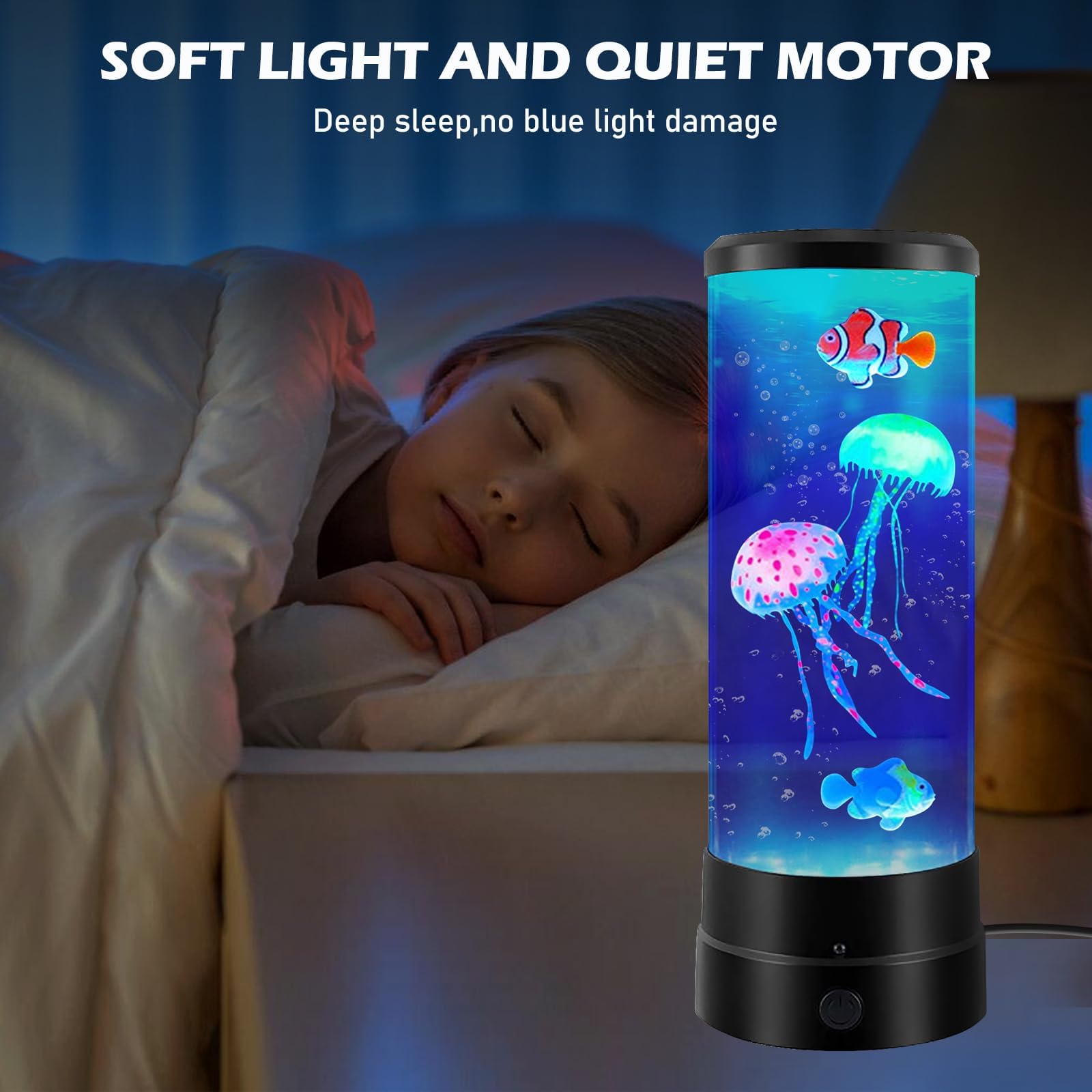 BORDEAG BYZESTY Lámpara de medusas, lámpara de lava de medusas, lámpara de lava, medusas, lámpara de medusas, lámpara LED de 17 colores, lámpara de acuario para luz de ambiente, luz nocturna,