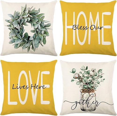 Miniatura 6 de Juego de 4 fundas de almohada de 12 x 20 pulgadas, fundas de cojín decorativas para sofá, sala de estar, decoración del hogar al aire libre