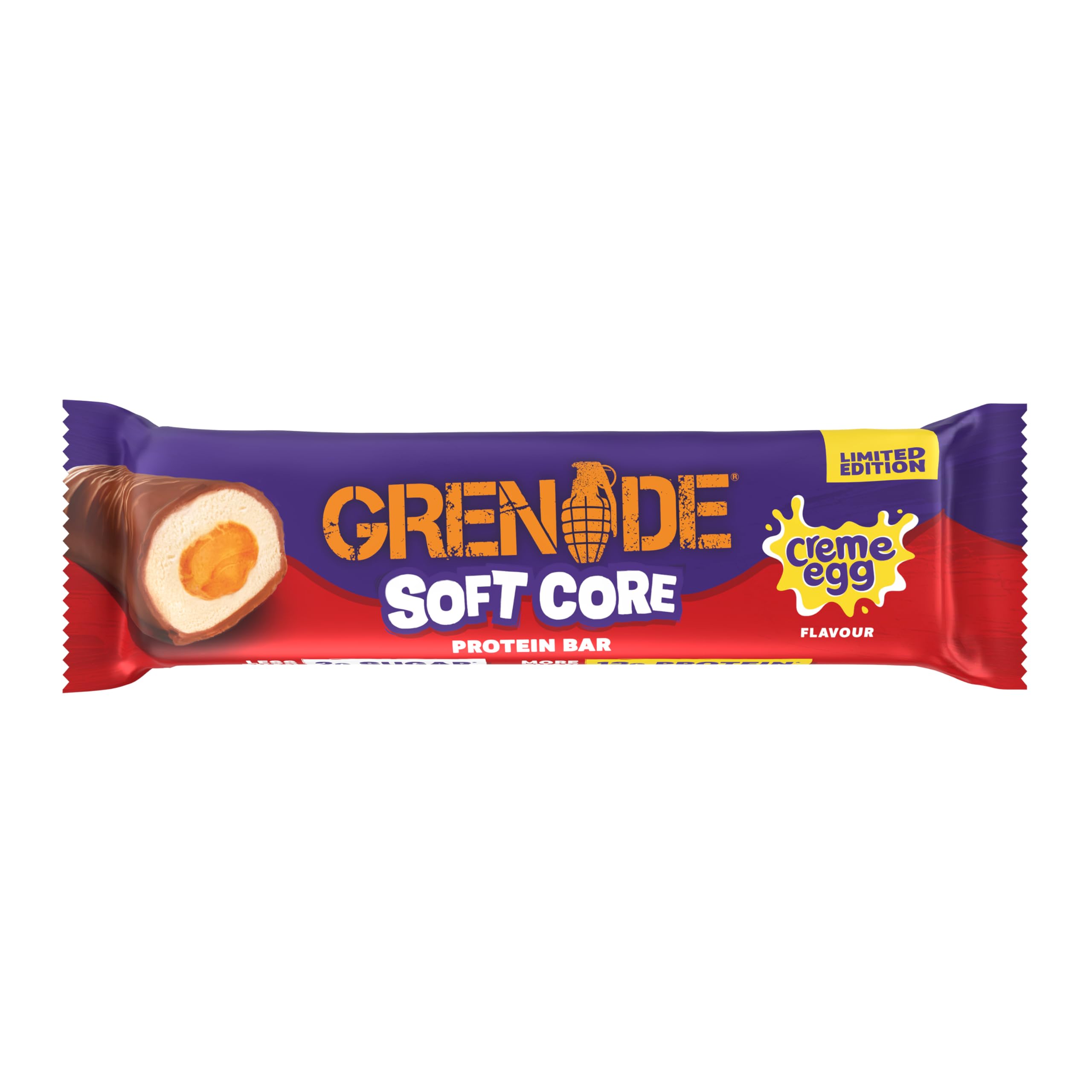 Grenade Soft Core Limited Edition Gusto Creme Egg Barretta Proteica con Cuore Morbido - High Protein, Low Sugar, 18 x 45g