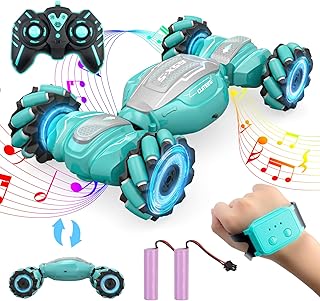 ACAMMZAR Gesture Sensing RC Stunt Car, 2.4G 4WD Remote Control Gesture RC Cars for Kids, Hand Control Double Sided 360° Rotating Off Road, Twist Car for Boys & Girls Birthday Gifts