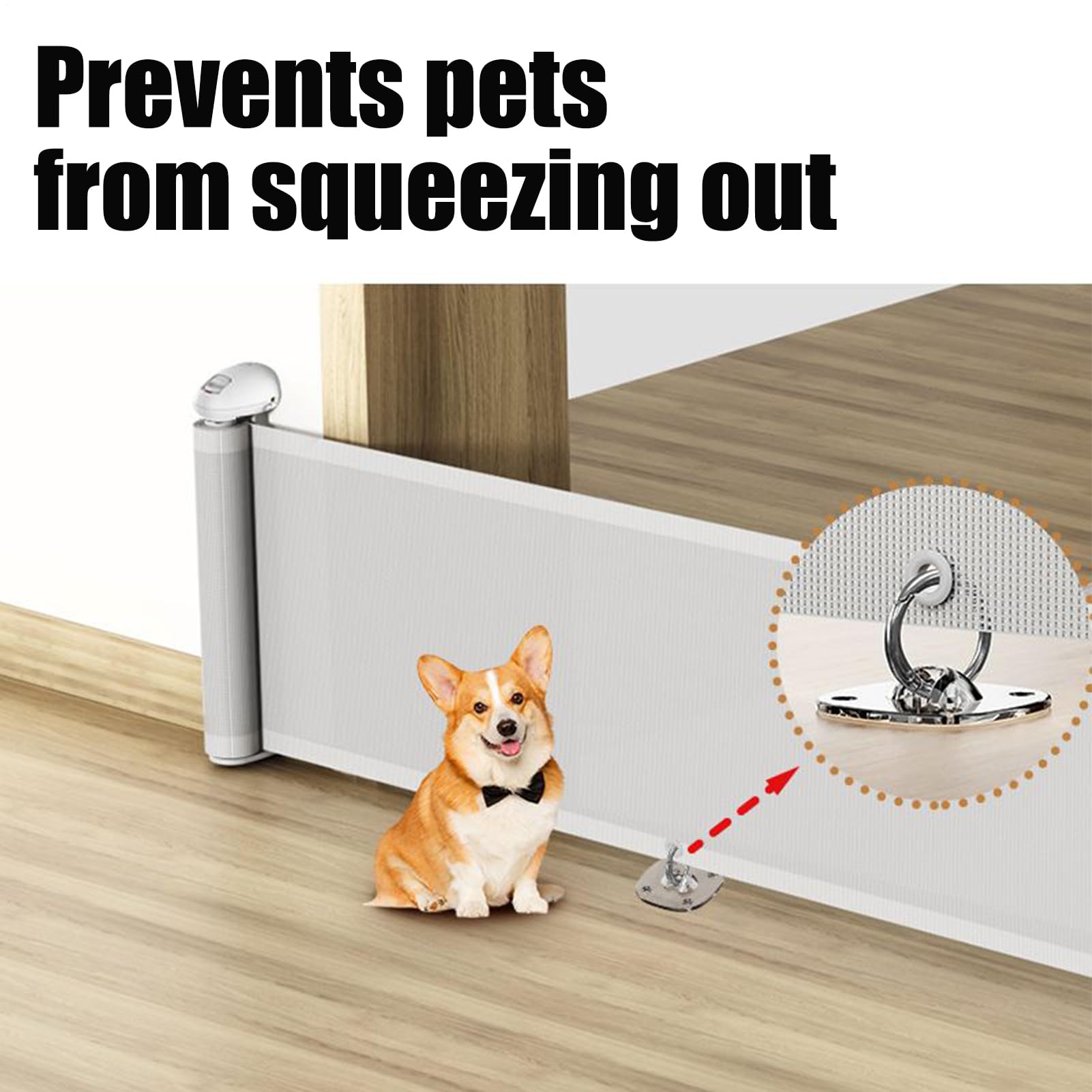 Cancello Retrattile per Cani 45x150cm Recinto Di Sicurezza | Cancelli Retrattili Per Cani Per Porte Interni Esterni Scale Casa Bambini Cuccioli