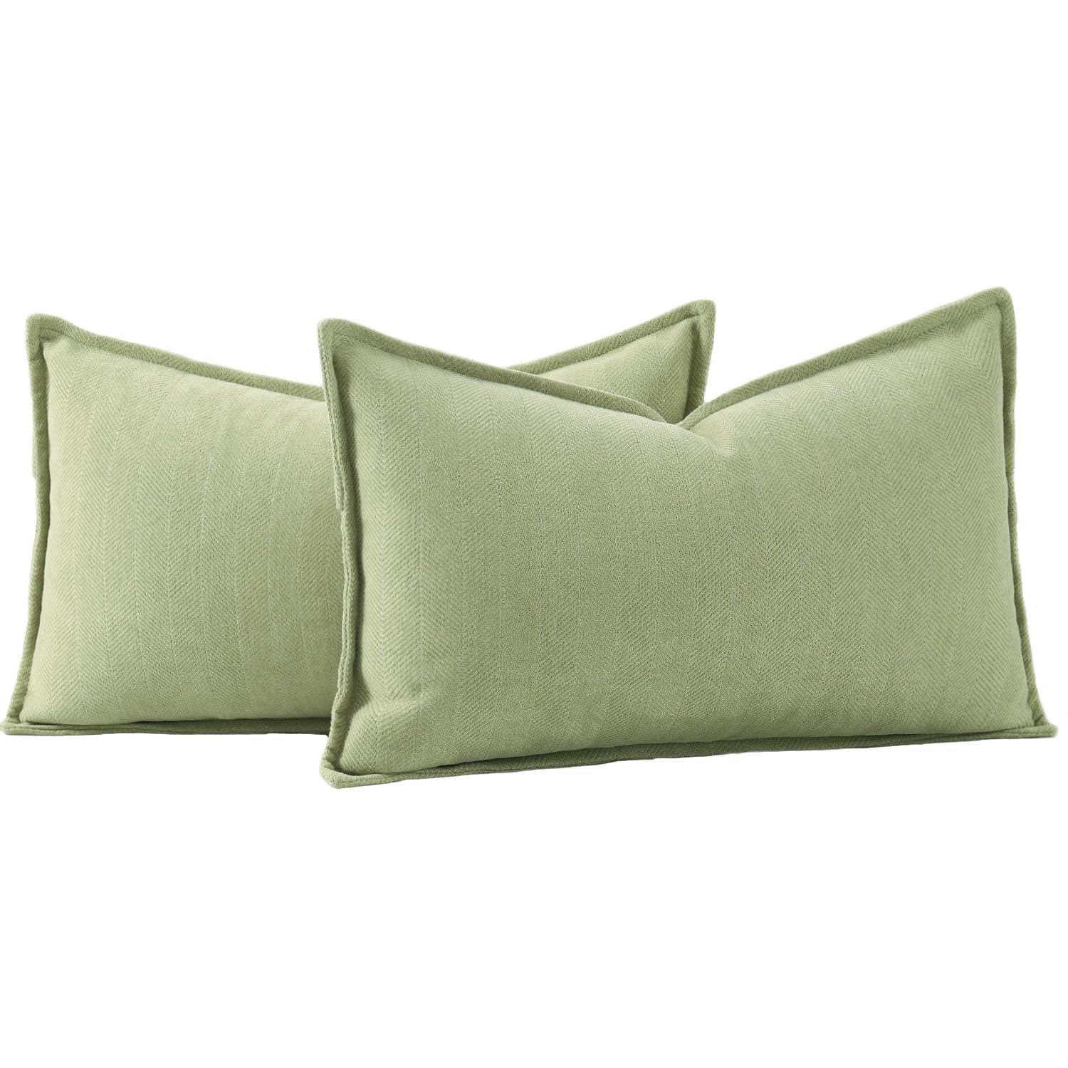Madizz Textured Chenille Cushion Covers Set of 2 Super Soft Decorative Throw Pillow Covers Boho Pillowcases Modern Home Decor for Sofa Bedroom 18x18 inch