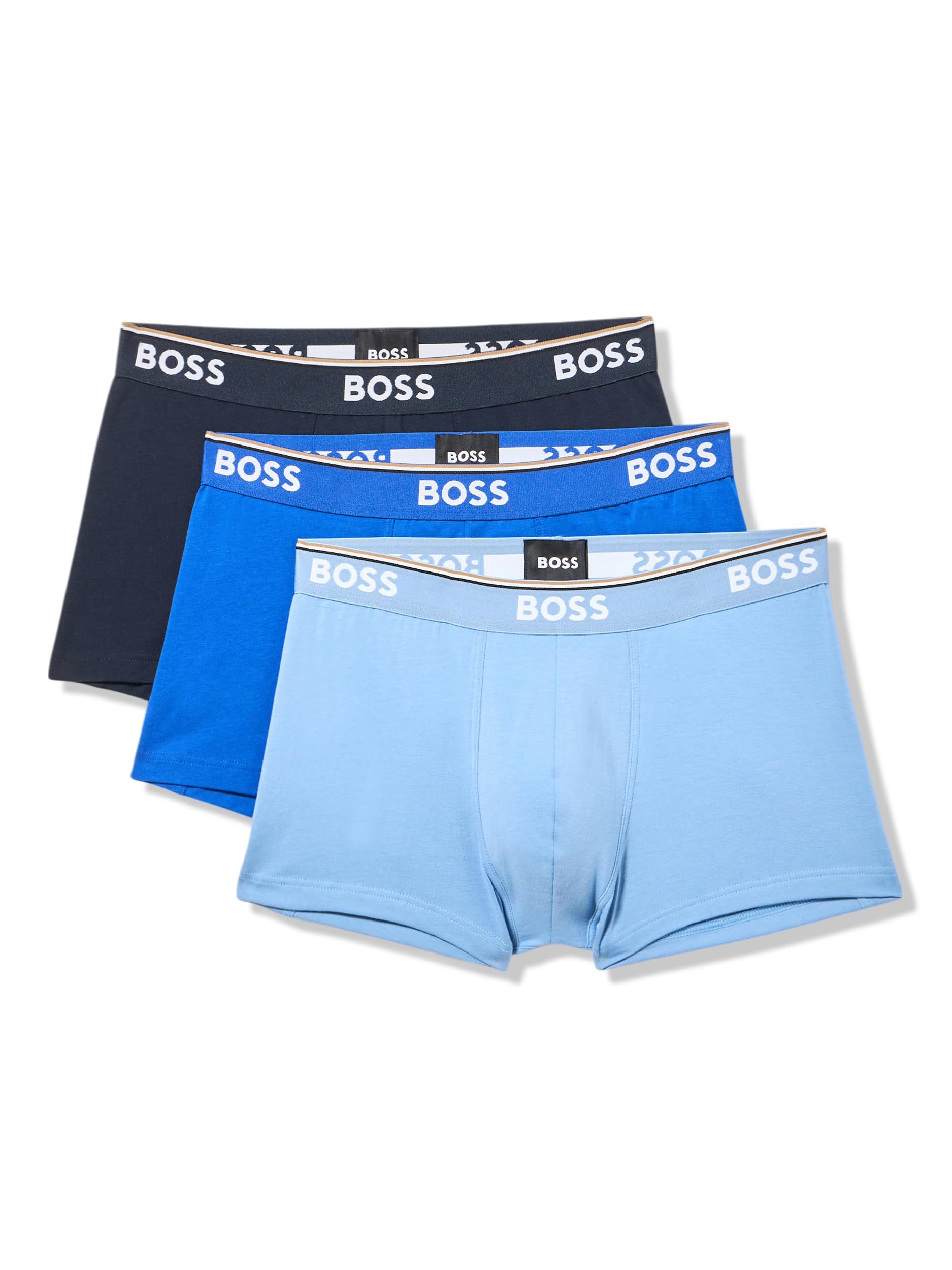 

                                                    BOSS, 3-Pack Multi Color Bold Logo Trunks, cobalt/