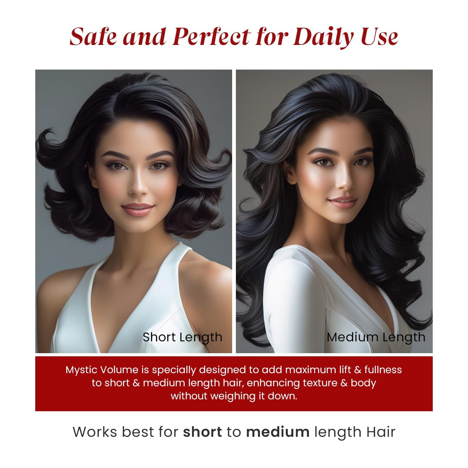 MakeMeeBold Mystic Volume (150 ml) | Hair Styling Foam | Volumizer for Fine Hair | Adds Bounce & Shine | Paraben-Free, Sulphate-Free, Vegan