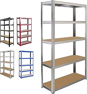 AUTOFU Heavy Duty Metal Shelves, 5 Tier Stora...,